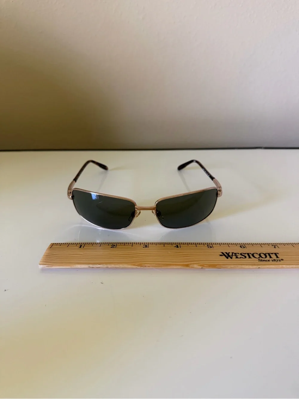 Nautica Gold-Tone Frame Sunglasses with Dark Green Lenses